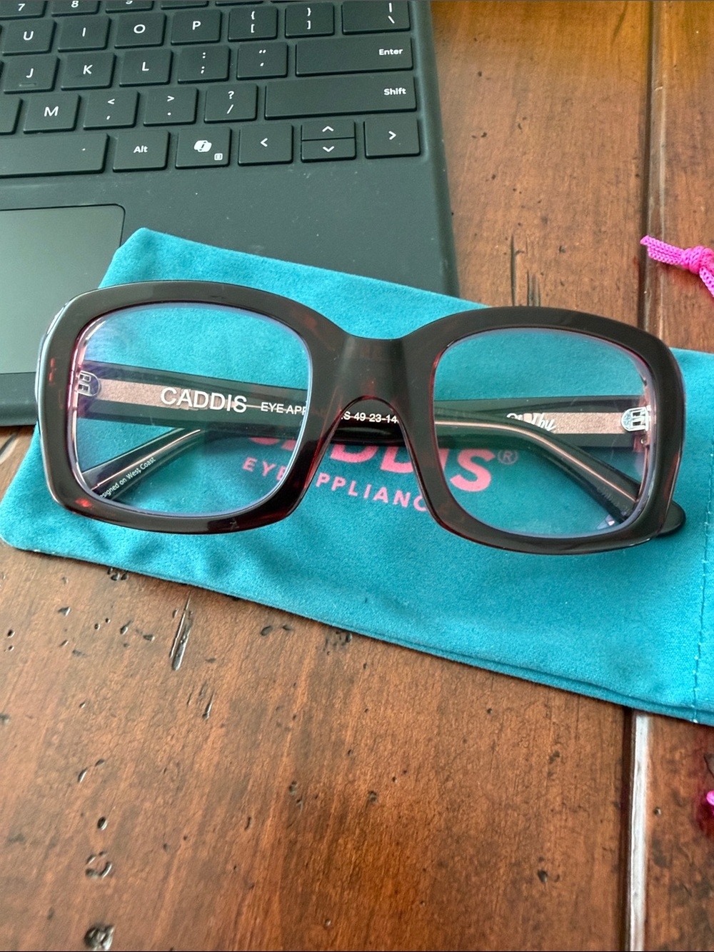 CADDIS Women's Square 2.0 Shelby Reading Eyeglasses in Boxwine (burgandy)